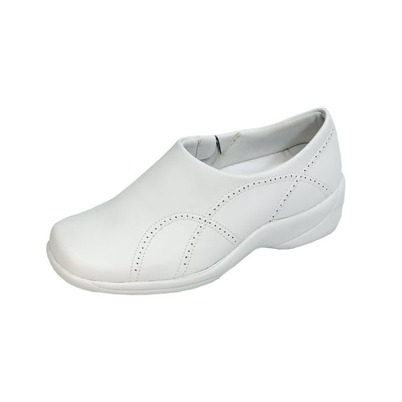 24 HOUR COMFORT Sofia Wide Width Comfort Shoe For Work and Casual Attire WHITE 6.5