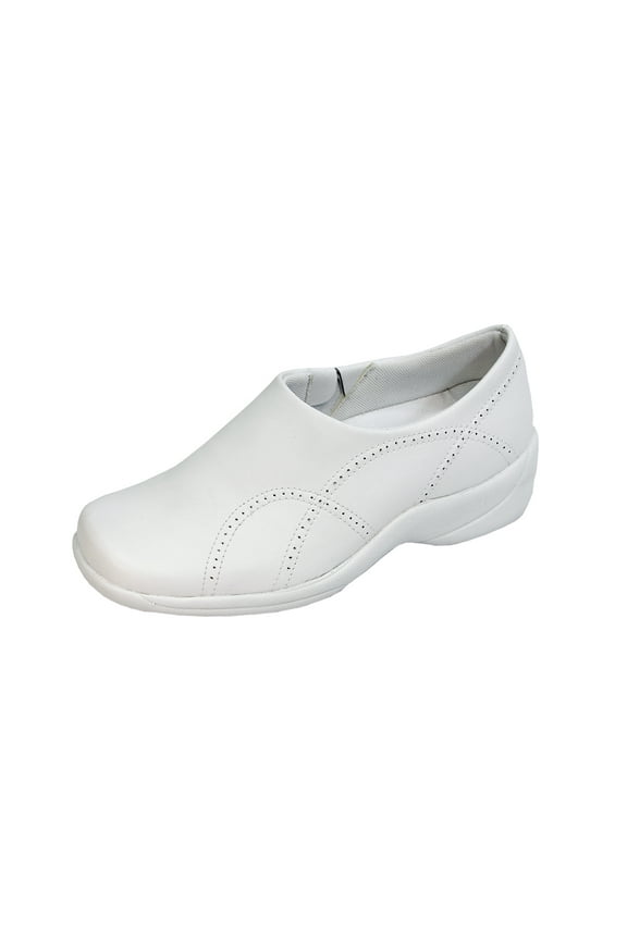 Sofia Wide Width Comfort Shoe For Work and Casual Attire WHITE 6.5