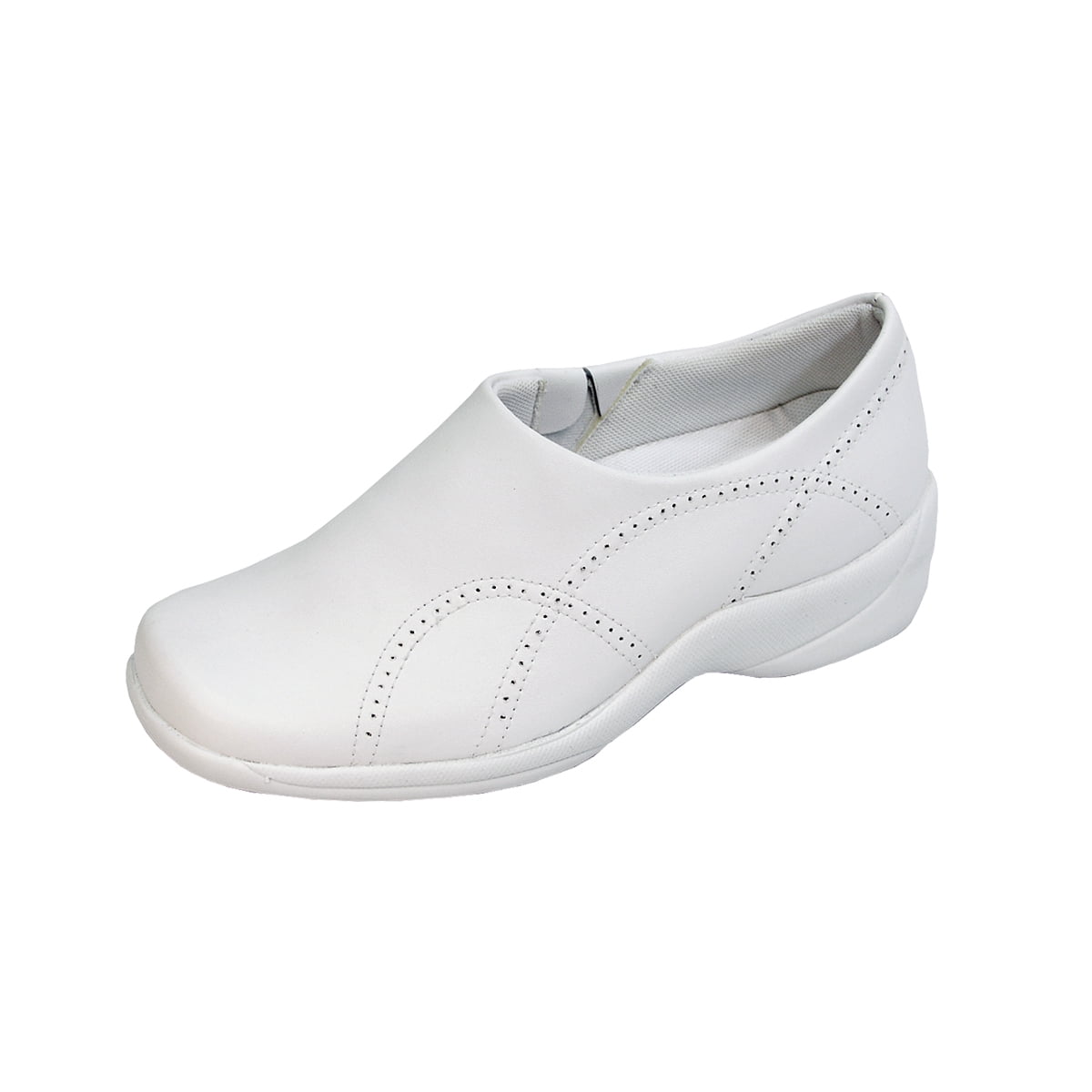 24 HOUR COMFORT Sofia Wide Width Comfort Shoe For Work and Casual Attire WHITE 7