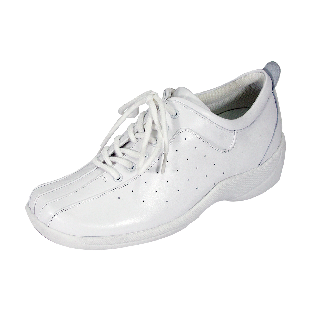 24 HOUR COMFORT Tara Wide Width Professional Sleek Shoe WHITE 7