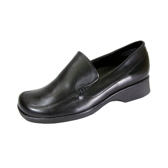 24 HOUR COMFORT Thelma Wide Width Comfort Shoes For Work and Casual Attire BLACK 10