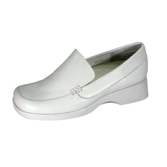 24 HOUR COMFORT Thelma Wide Width Comfort Shoes For Work and Casual Attire WHITE 12