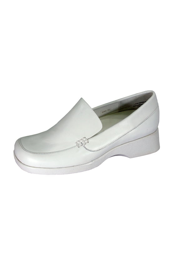 Thelma Wide Width Comfort Shoes For Work and Casual Attire WHITE 7