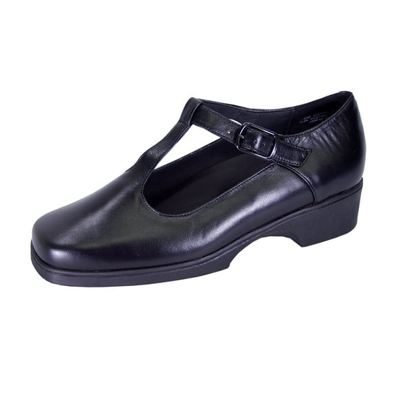 24 HOUR COMFORT Tracy Women's Wide Width T-Strap Leather Shoes