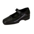 thumbnail image 1 of 24 HOUR COMFORT Uma Women Wide Width Leather Mary Jane Style Shoes BLACK 12, 1 of 6