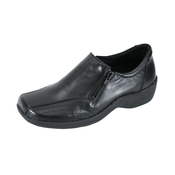 24 HOUR COMFORT Vera Wide Width Professional Sleek Shoe BLACK 9