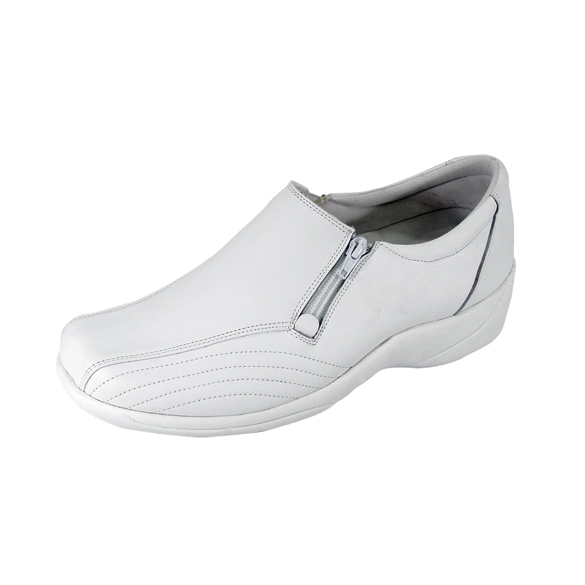24 HOUR COMFORT Vera Wide Width Professional Sleek Shoe WHITE 10.5