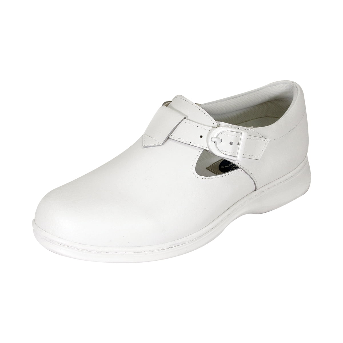 24 HOUR COMFORT Willa Wide Width Professional Sleek Shoe WHITE 5