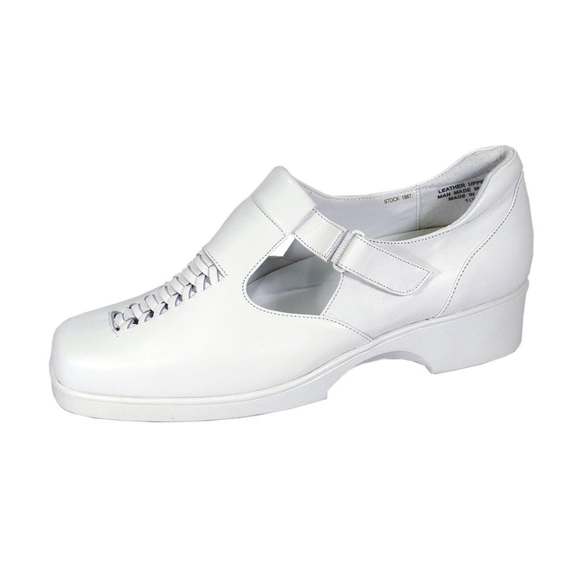 24 HOUR COMFORT Yvette Wide Width Comfort Shoes For Work and Casual Attire WHITE 5.5