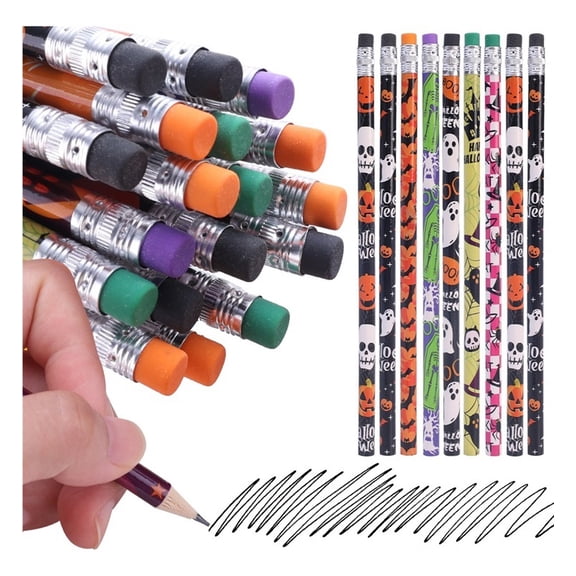 Eraser Add Halloween Pencils