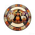 thumbnail image 1 of 24" Halloween Round Area Rug Soft Faux Cashmere Non-Slip Floor Mat for Bedroom Living Room Festive Home Decor, 1 of 3