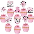 thumbnail image 1 of 24 Halloween Western Themed Cupcakes Toppers Cake picks Party Decorations for Girls Birthday Baby Shower Party Supplies, 1 of 6