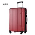 thumbnail image 1 of 24'' Hardshell Luggage Lightweight Expandable Spinner Suitcase with TSA Lock-Travel in Style and Security（Red）, 1 of 9