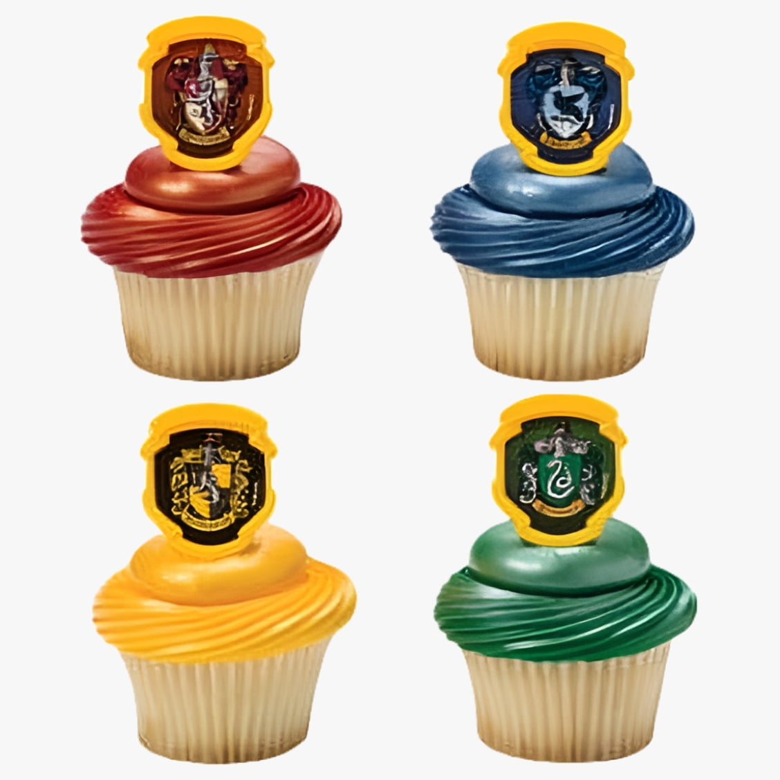 DECOPAC 24 Harry Potter Hogwarts Houses Cupcake Cake Ring Birthday Party Favor Toppers