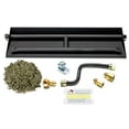 thumbnail image 1 of 24" Heavy-Duty Dual Row Gas Burner with Connection Kit for Vented NG Gas Fireplace, 1 of 10