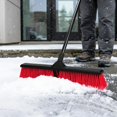 thumbnail image 1 of 24" Heavy Duty Push Broom 63" Long Handle Stiff Bristles for Workshop Garage Concrete Patio Deck Sweeping, 1 of 4