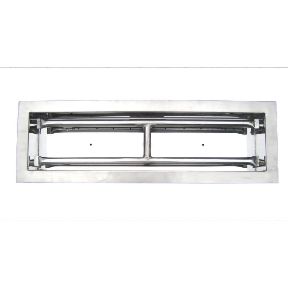 24" Heavy-Duty Stainless Steel Rectangular Drop-in Style Fire Pit Burner Pan