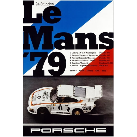 24 Heures Le Mans - 1979 - Vintage Auto Racing Poster (11x17Inches)