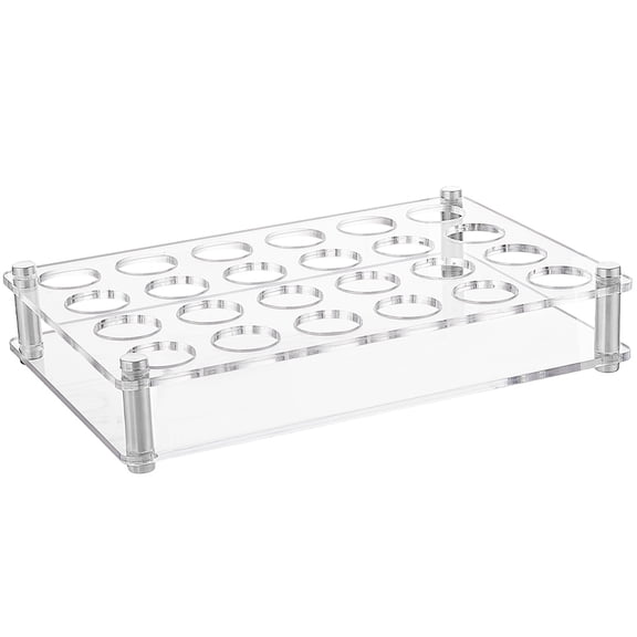 24 Hole Acrylic Shot Glass Holder White Tequila Glasses Cup Rack Shot Glass Serving Whiskey Shot Glass Base with Iron FittingDIY