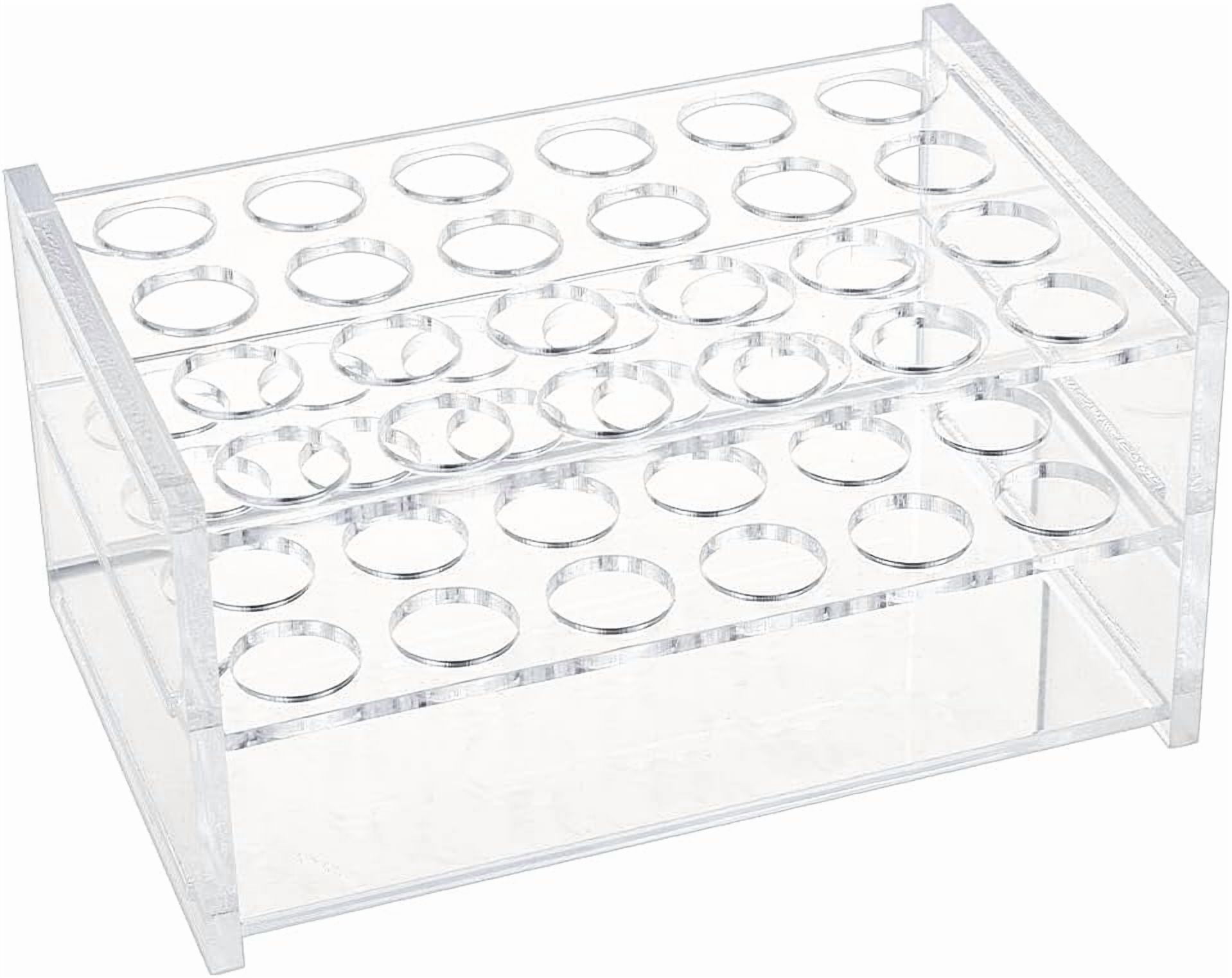 24 Holes Acrylic Test Tube Rack 10/15ML Test Tube Display Stands 0.7 ...