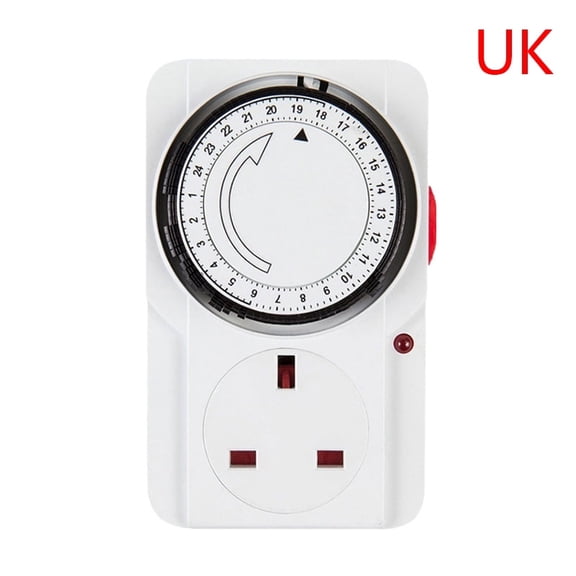 24 Hour Cyclic Timer Switch Kitchen Timer Outlet Universal Timing Socket Mechanical Timer 220VAC UK EU US Plug Timing Socket