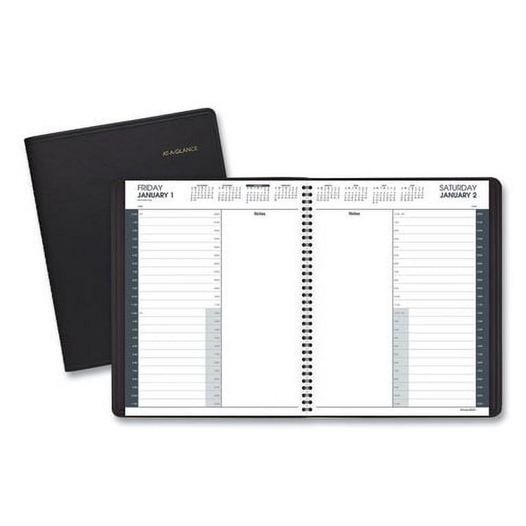 At-A-Glance 24-HourAppointment Book Planner - Medium Size - Julian Dates - Daily - 1 Year - January 2024 - December 2024 - 12:00 AM to 11:00 PM - Hourly - 1 Day Single Page Layout - 7
