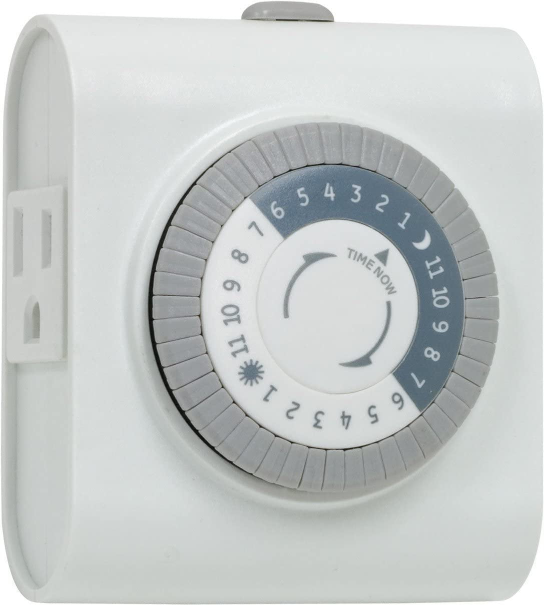 24 Hour Heavy Duty Indoor Mechanical Daily Plug-In Timer, 2-Outlets ...