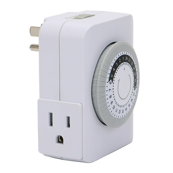 24-Hour Indoor Mechanical Timer Socket Three-Pin Plug Double Plug Automation