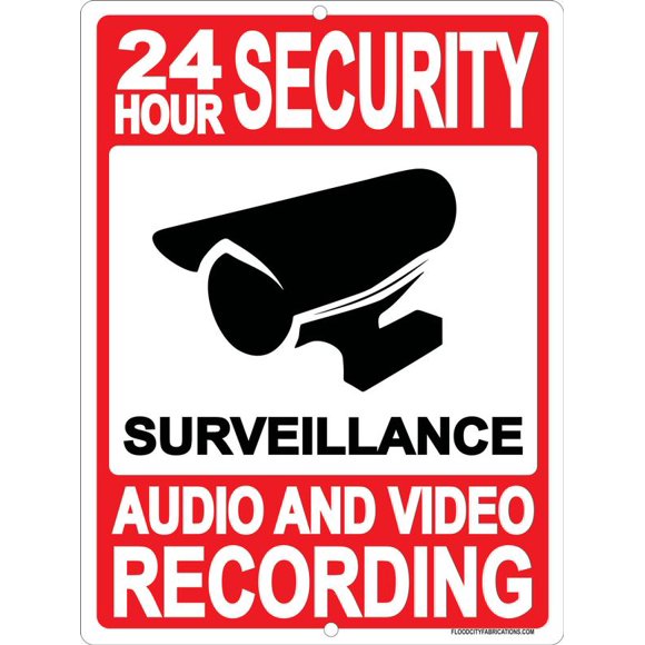 Video And Audio Surveillance Signs