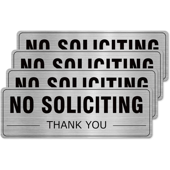 24 Hour Video Surveillance Sign Aluminum Silver 9 x 3 Inches Self-Adhesive Waterproof Metal Door Wall Sign for Business Restaurants 4 Pack