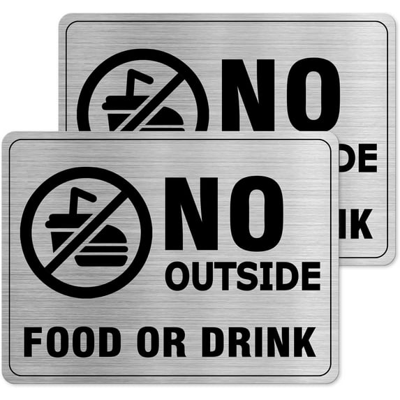 24 Hour Video Surveillance Sign Aluminum Silver 9 x 3 Inches Self-Adhesive Waterproof Metal Door Wall Sign for Business Restaurants 4 Pack