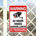 thumbnail image 1 of 24 Hour Video Surveillance Sign, No Trespassing Aluminum Warning Sign, for CCTV Security Camera - Reflective, UV Protected, 1 of 7