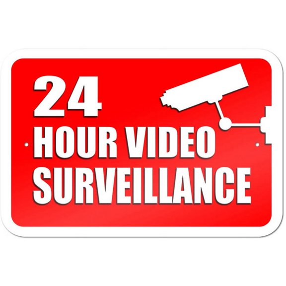 Warning Property Under 24 Hour Surveillance Sign - Walmart.com