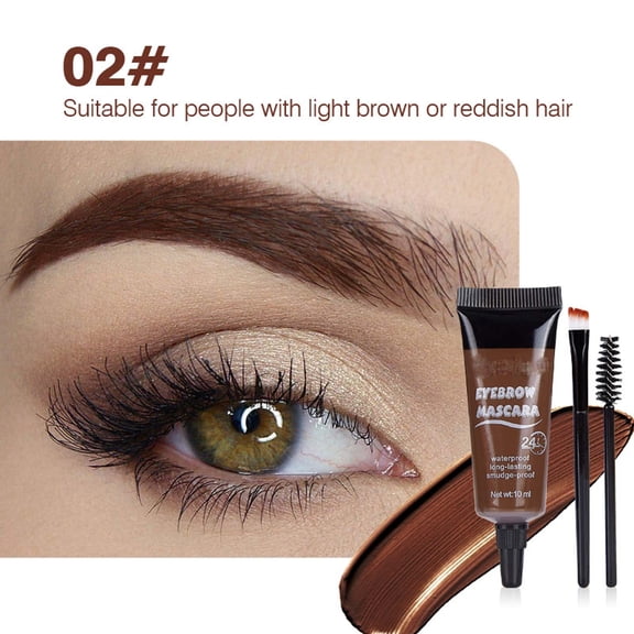 24-Hour Waterproof Eyebrow Gel, Smudge-Proof Brow Tint with Long-Lasting Hold, Easy Application for Natural Defined Brows, 10ml