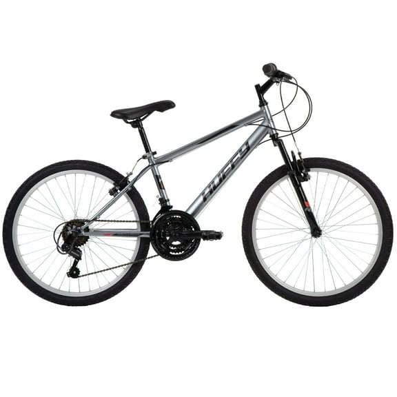 Huffy 24" Rock Creek Mountain Bike, Fits Riders 4'8" - 5'8", Gray, Adult, Men's