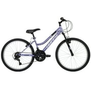 Huffy 24 Rock Creek Mountain Bike, Fits Riders 58” - 70”, Purple, Adult, Womens