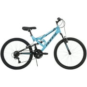Huffy 24 Trail Runner Mountain Bike, Fits Riders 58” - 70”, Teal, Adult, Womens