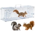 thumbnail image 1 of 24” Humane Animal Trap Live Animal Trap Cage for Squirrels Small Stray Cats Rabbits Groundhogs Moles Gophers and Chipmunks up to 5.5 lbs Galvanized Rustproof Live Animal Cage Trap$$Garden & Patio, 1 of 8