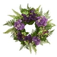thumbnail image 1 of 24" Hydrangea Berry Wreath - Purple, 1 of 5