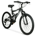 thumbnail image 1 of Hyper Bicycles 24" Havoc Mountain Bike, Children Ages 10-14, Black, 1 of 14