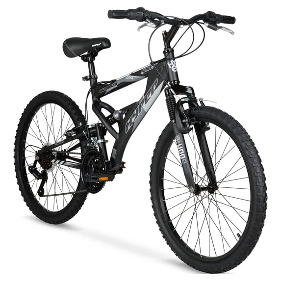 Hyper Bicycles 24" Havoc Mountain Bike, Children Ages 10-14, Black