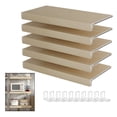 thumbnail image 1 of (24 INCH) 5 Pcs Wire Shelf Covers Foamed PVC Wire Rack Covers for Removable Closet (Not Wood) Pantry Shelves for Cabinet Bathroom Kitchen Shelving Decoration ( OAK Color ), 1 of 14