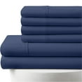 thumbnail image 1 of 24-INCH EXTRA DEEP POCKETS -King Egyptian 700-TC Cotton 6-PC Sheet Set with 1 Fitted Sheet, 1 Oversized Flat Sheet 4 Pillowcases - Mediterranean Blue, 1 of 7