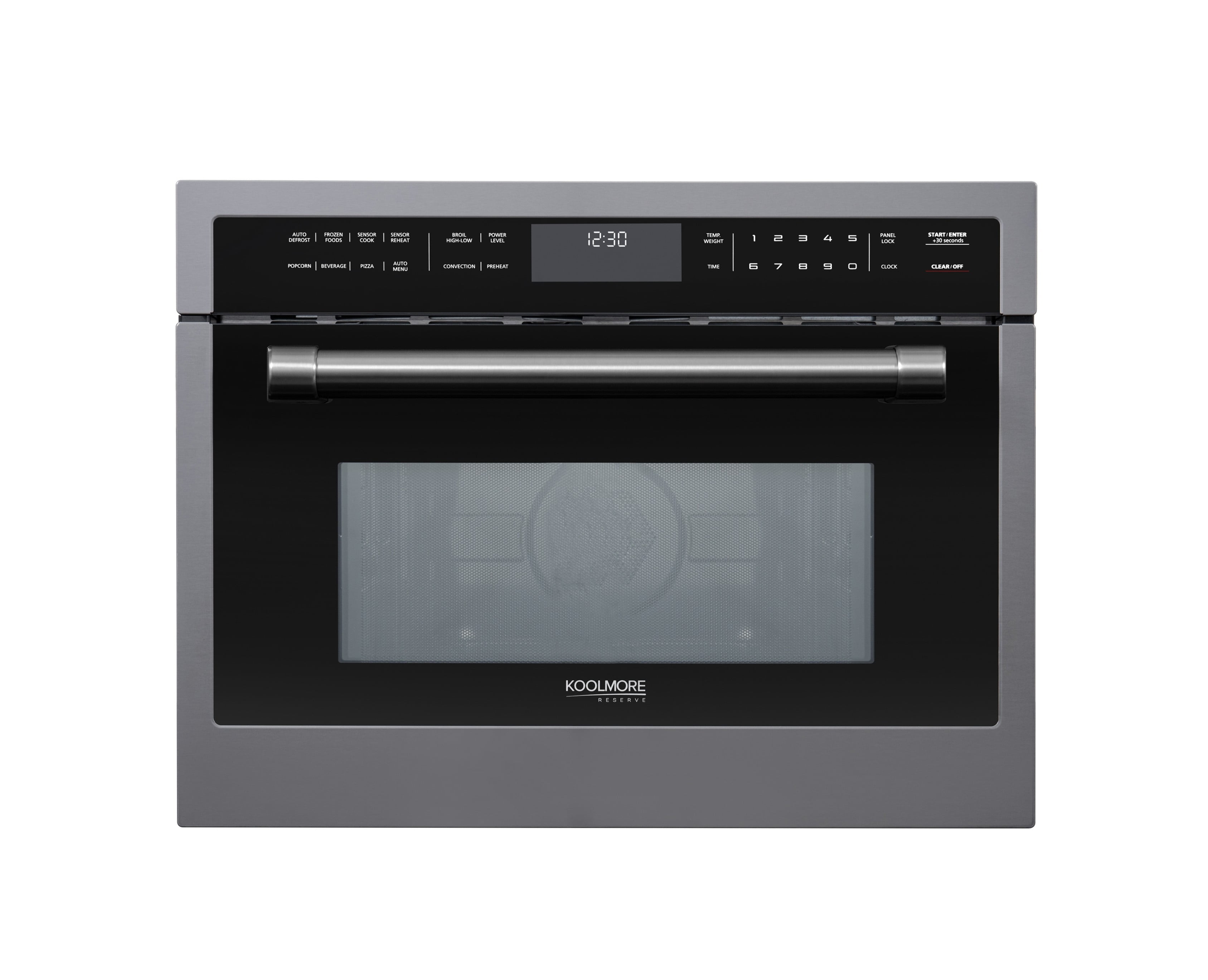 24 In. Black Stainless Steel Built-in Convection Microwave Oven with Speed and Sensor Cooking, 1.6 cu ft