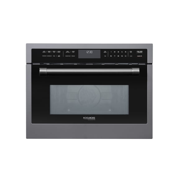 24 In. Black Stainless Steel Built-in Convection Microwave Oven with Speed and Sensor Cooking, 1.6 cu ft