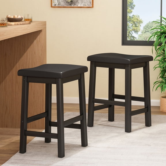 24-In Saddle Stool, 17.5-In Depth / Great for Guest Entertainment