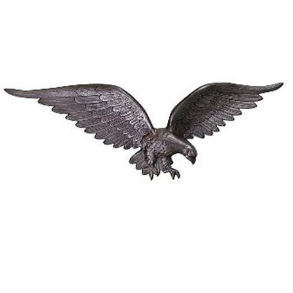 24 In. Swedish Iron Flagpole Wall Eagle