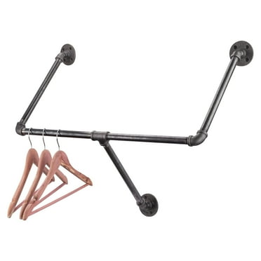 28 In Tri-flange Wall Mounted Clothing Rack By PIPE DECOR