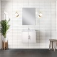 thumbnail image 1 of 24 In. W X 22 D Glossy White Vanity For Bathroom, Marble Top & Faucet - Soft Close, To Dents And Scratches, Spacious Storage Area Bath, Wear Tear, Compartment, 1 of 3