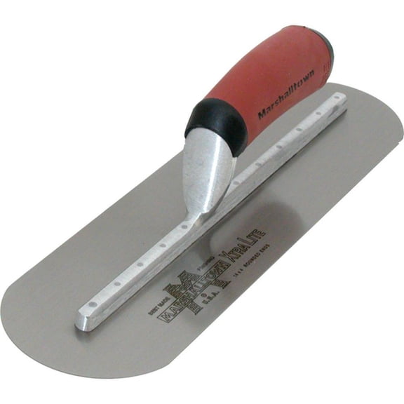 MARSHALLTOWN MXS245FD Fully Rounded Finishing Trowel, 24 x 5 inch High Carbon Steel Concrete Finishing Tool for Masonry and Sidewalks